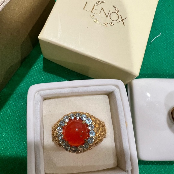 Lenox Jewelry - ⬇️huge mark down Lenox “pacific sunset” calcedony and blue topaz ring